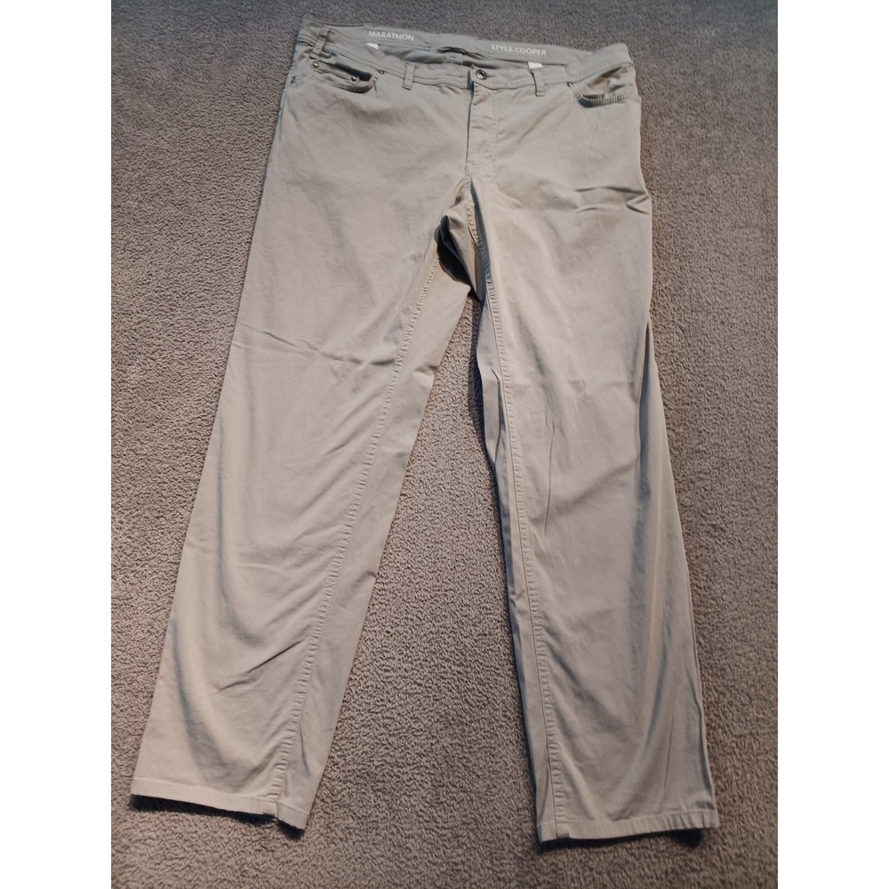 Marathon Style Cooper Men's Pants Gray Size 44x34 Straight Leg Cotton Blend